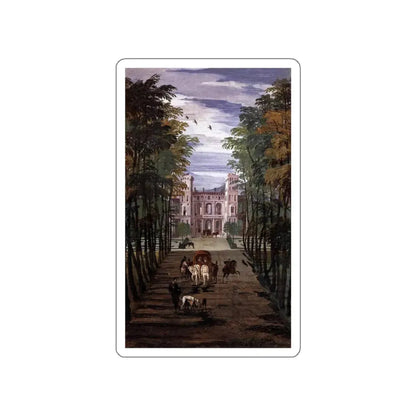 VERONESE, Paolo - Landscape with Villa and Carriages (detail) (Artwork) STICKER Vinyl Die-Cut Decal White Die-Cut 4 Inch - The Sticker Space