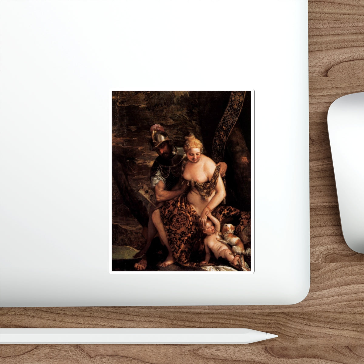 VERONESE, Paolo - Mars Undressing Venus (Artwork) STICKER Vinyl Die-Cut Decal-The Sticker Space