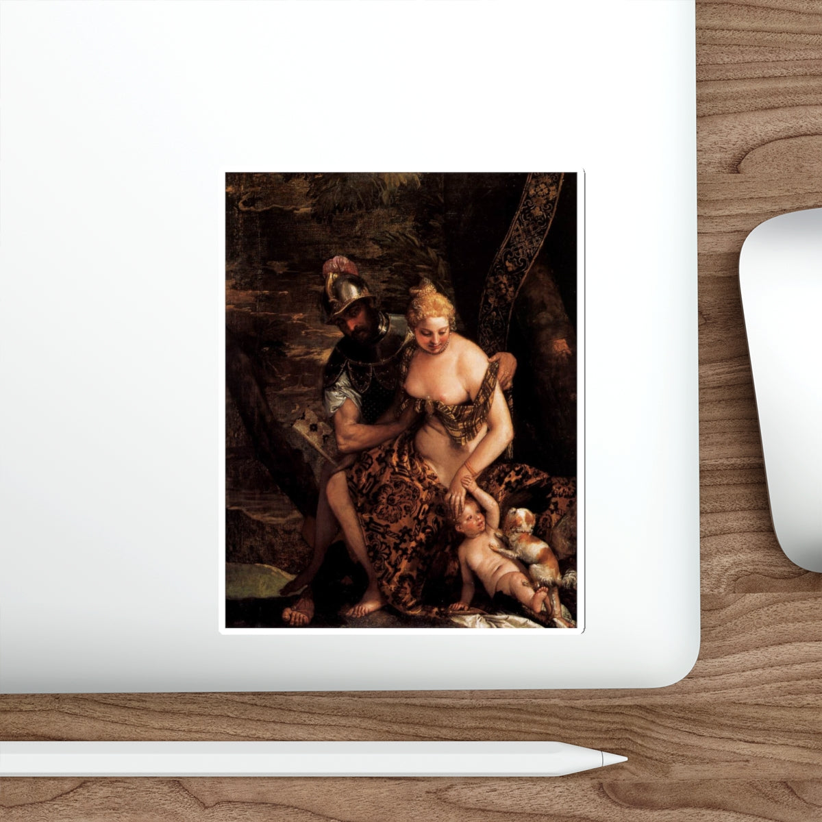 VERONESE, Paolo - Mars Undressing Venus (Artwork) STICKER Vinyl Die-Cut Decal-The Sticker Space