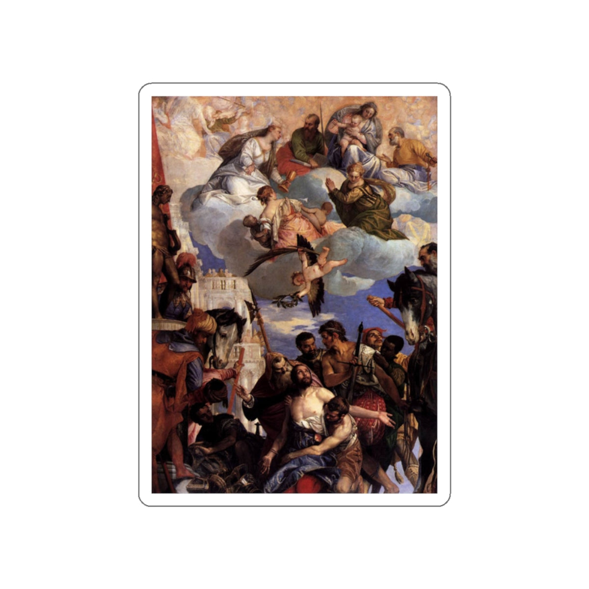 VERONESE, Paolo - Martyrdom of St George (Artwork) STICKER Vinyl Die-Cut Decal-White-The Sticker Space