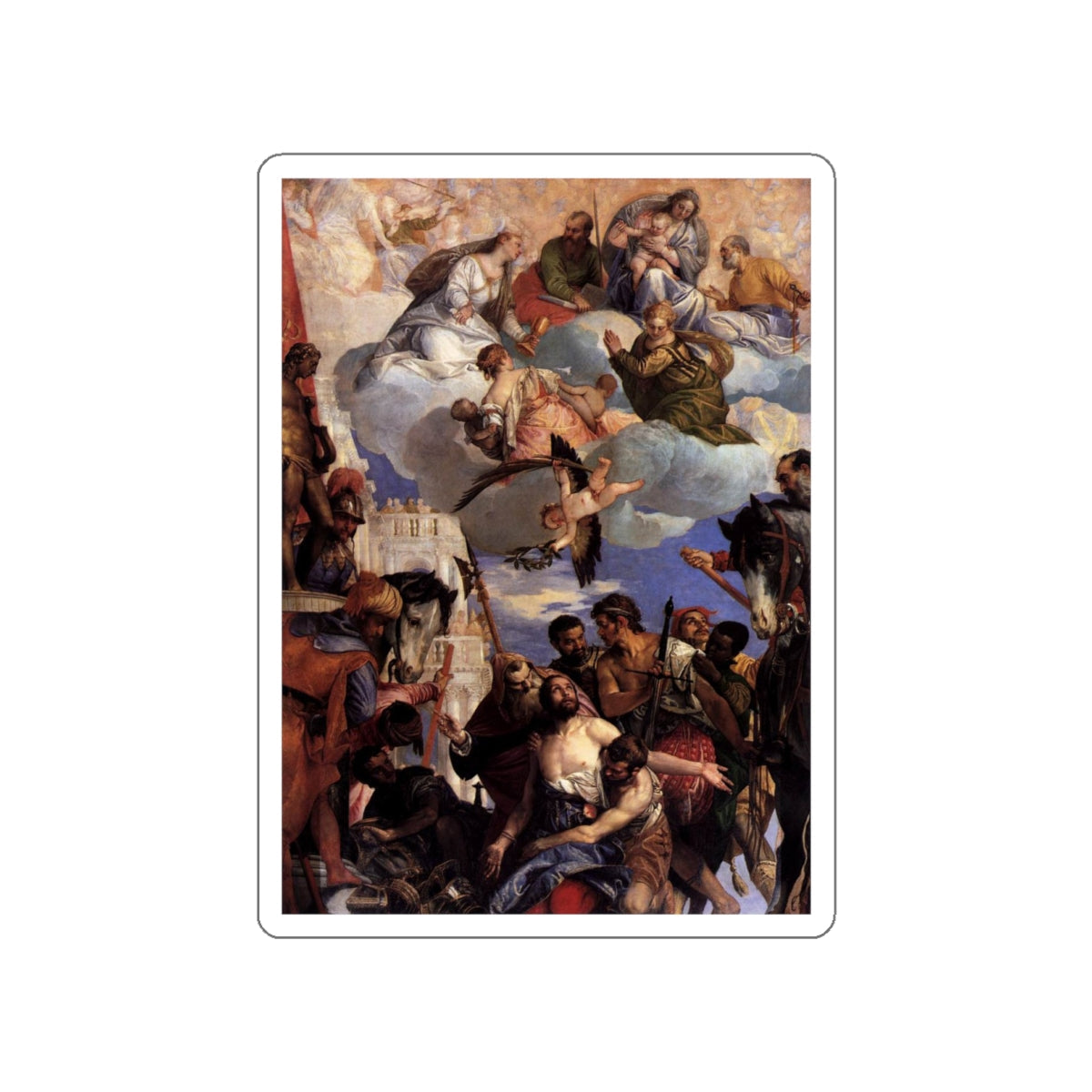 VERONESE, Paolo - Martyrdom of St George (Artwork) STICKER Vinyl Die-Cut Decal-White-The Sticker Space