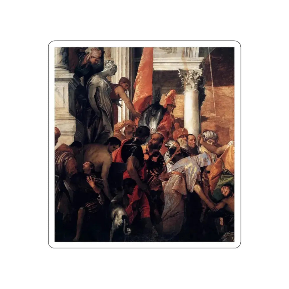 VERONESE, Paolo - Martyrdom of St Sebastian (detail) (Artwork) STICKER Vinyl Die-Cut Decal White Die-Cut 5 Inch - The Sticker Space