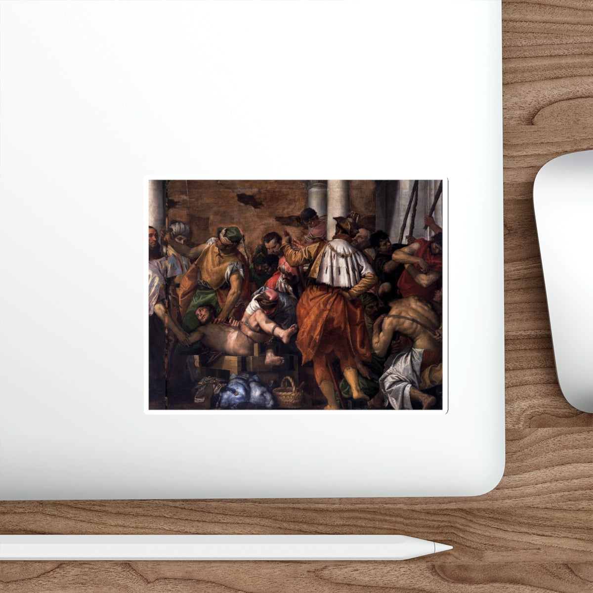 VERONESE, Paolo - Martyrdom of St Sebastian (detail)2 (Artwork) STICKER Vinyl Die-Cut Decal-The Sticker Space