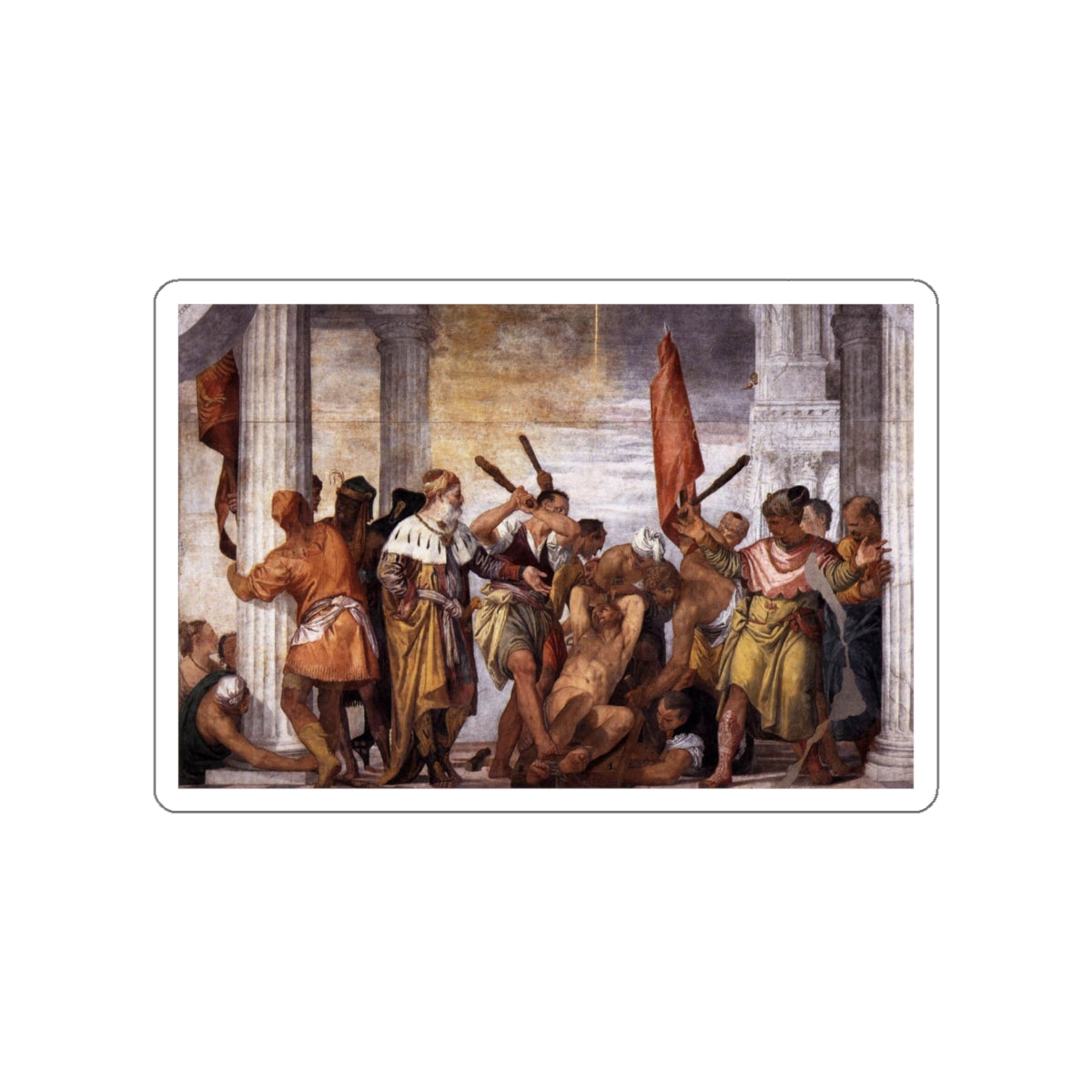 VERONESE, Paolo - Martyrdom of St Sebastian2 (Artwork) STICKER Vinyl Die-Cut Decal-White-The Sticker Space