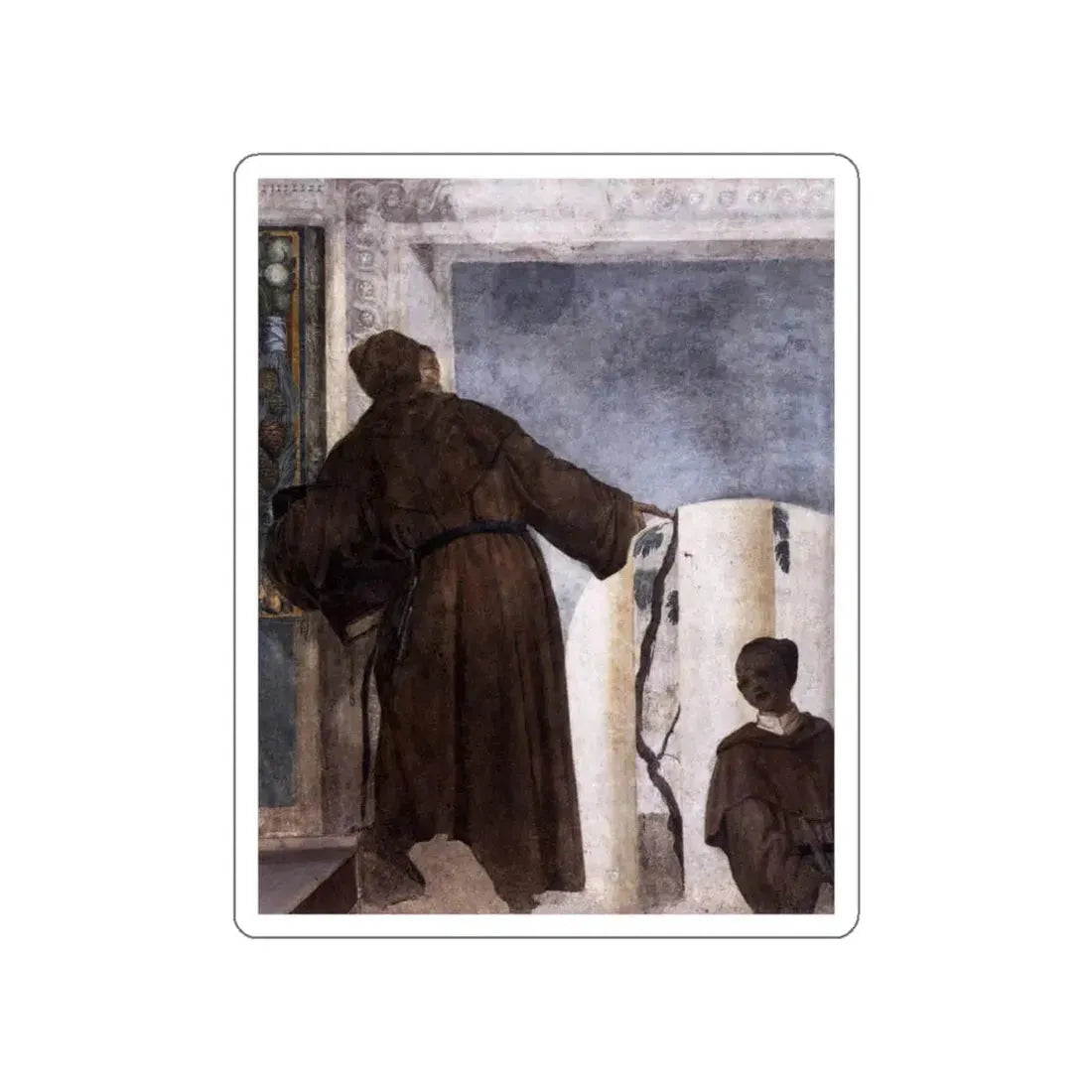 VERONESE, Paolo - Monk with a Black Boy (Artwork) STICKER Vinyl Die-Cut Decal White Die-Cut 4 Inch - The Sticker Space