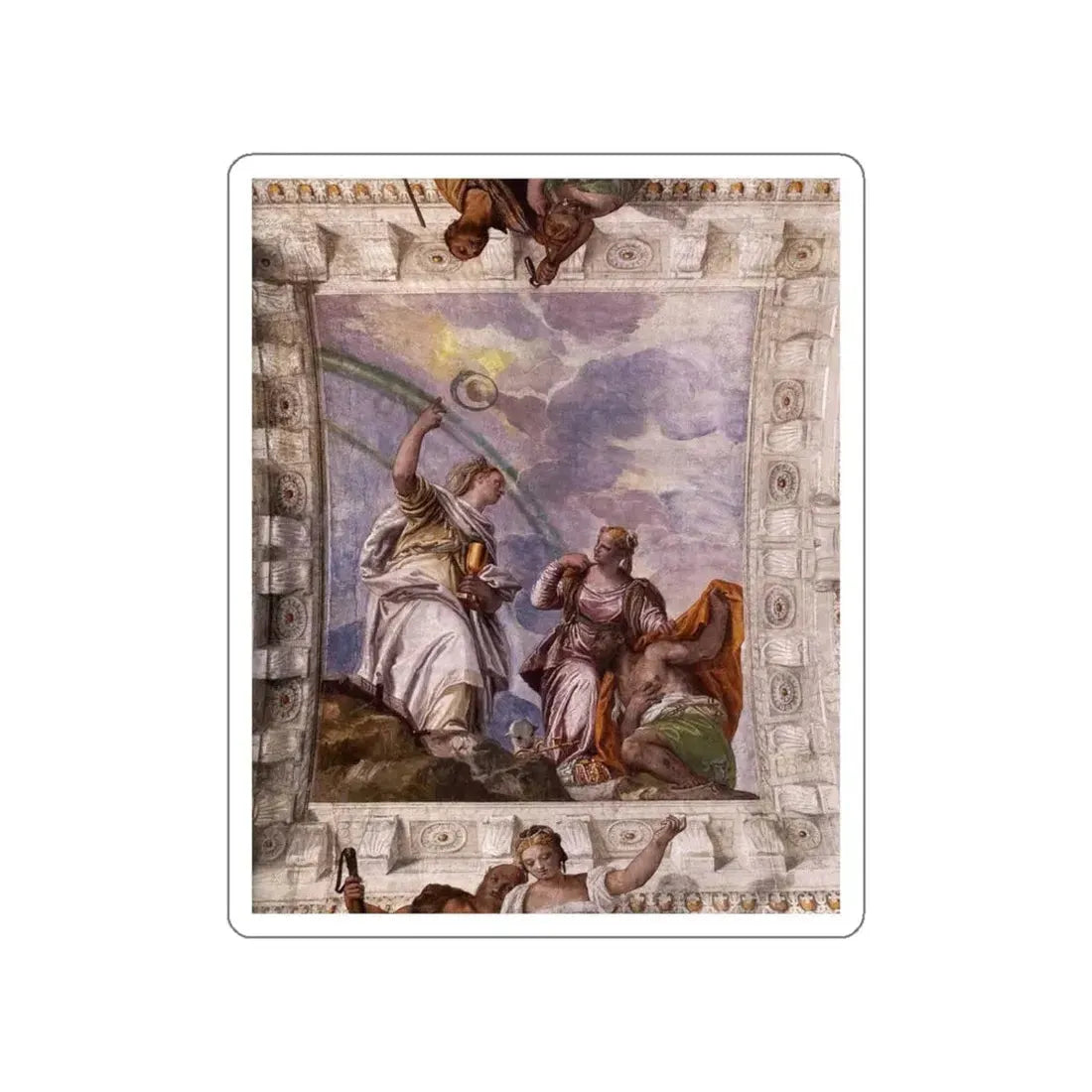 VERONESE, Paolo - Mortal Man Guided to Divine Eternity (Artwork) STICKER Vinyl Die-Cut Decal White Die-Cut 5 Inch - The Sticker Space