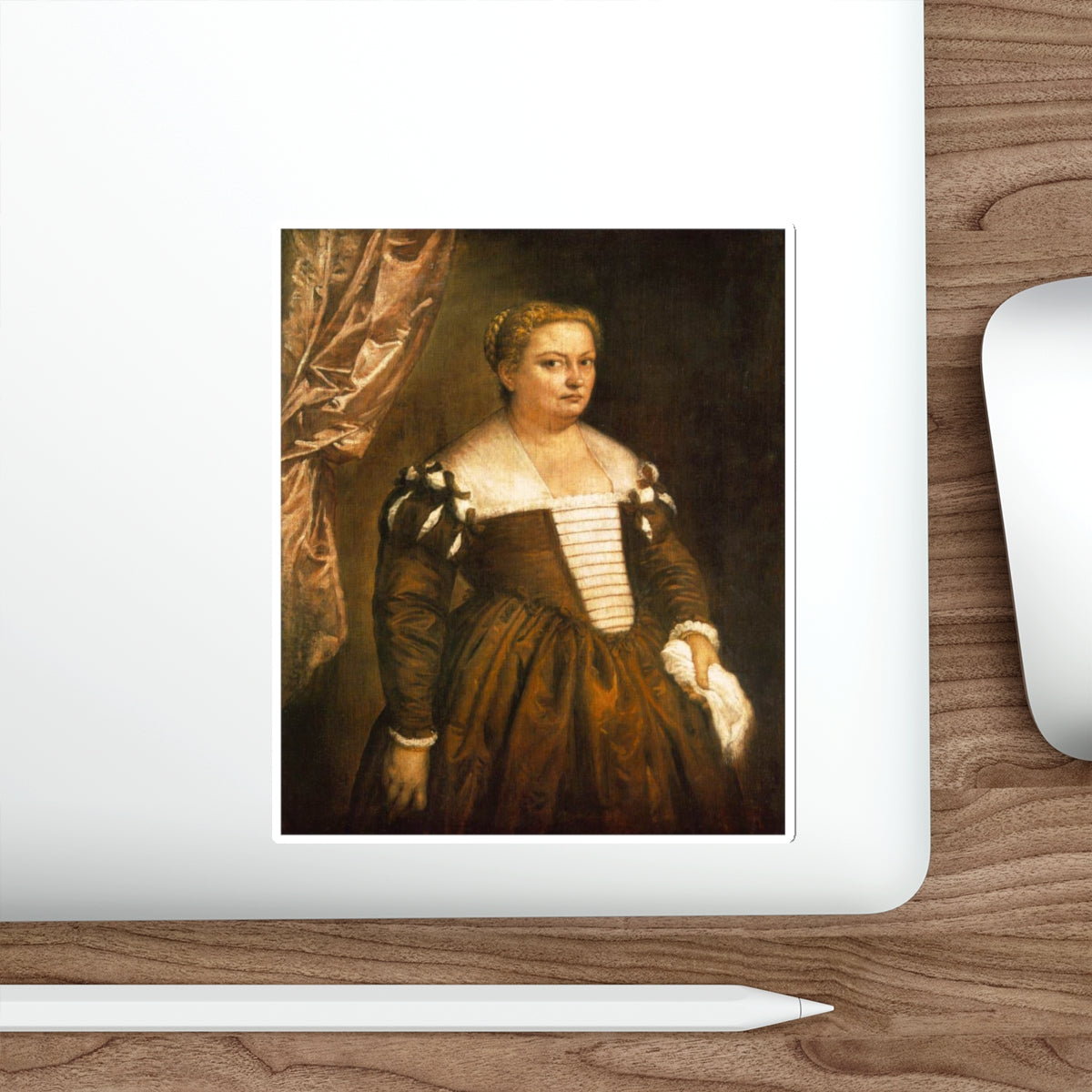 VERONESE, Paolo - Portrait of a Venetian Woman (Artwork) STICKER Vinyl Die-Cut Decal-The Sticker Space