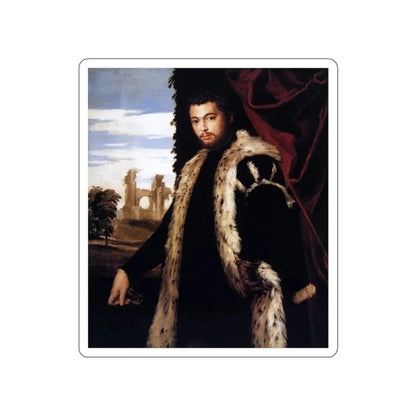VERONESE, Paolo - Portrait of a Young Man Wearing Lynx Fur (Artwork) STICKER Vinyl Die-Cut Decal - The Sticker Space