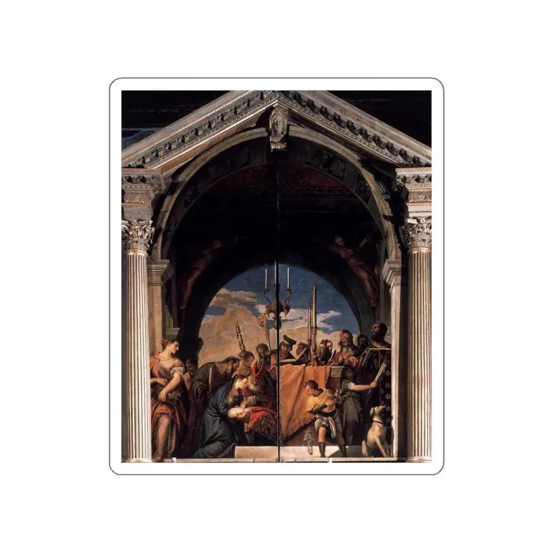 VERONESE, Paolo - Presentation in the Temple (Artwork) STICKER Vinyl Die-Cut Decal White Die-Cut 3 Inch - The Sticker Space