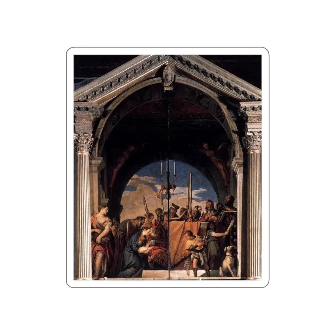 VERONESE, Paolo - Presentation in the Temple (Artwork) STICKER Vinyl Die-Cut Decal White Die-Cut 5 Inch - The Sticker Space