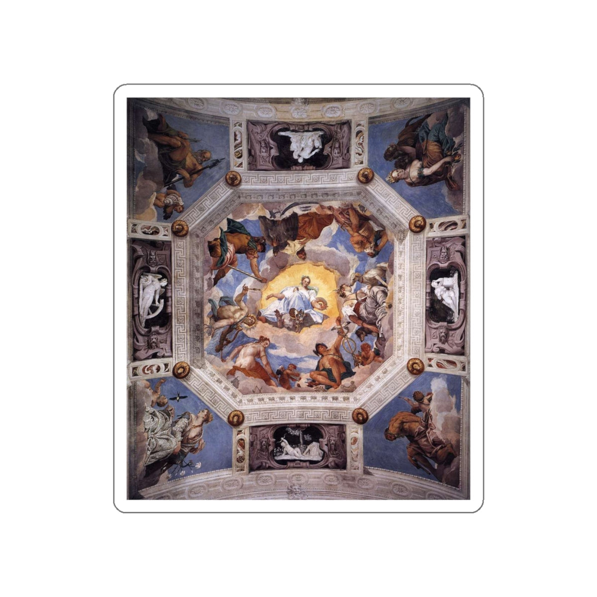 VERONESE, Paolo - Sala dell'Olimpo (Artwork) STICKER Vinyl Die-Cut Decal-White-The Sticker Space