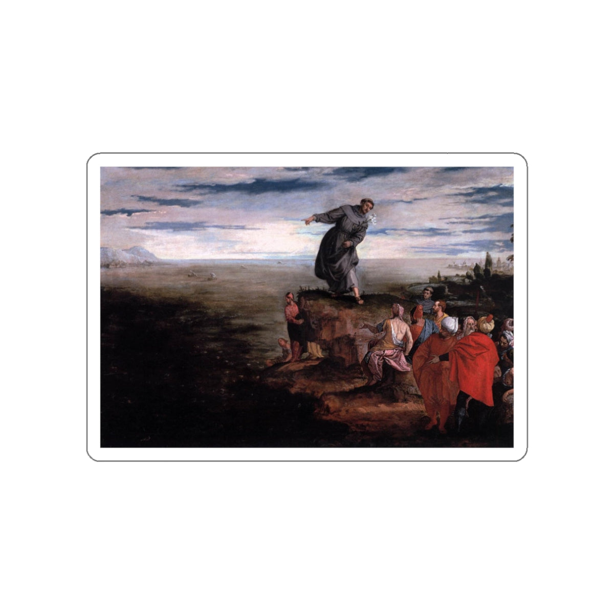 VERONESE, Paolo - St Anthony Preaching to the Fish (Artwork) STICKER Vinyl Die-Cut Decal-White-The Sticker Space