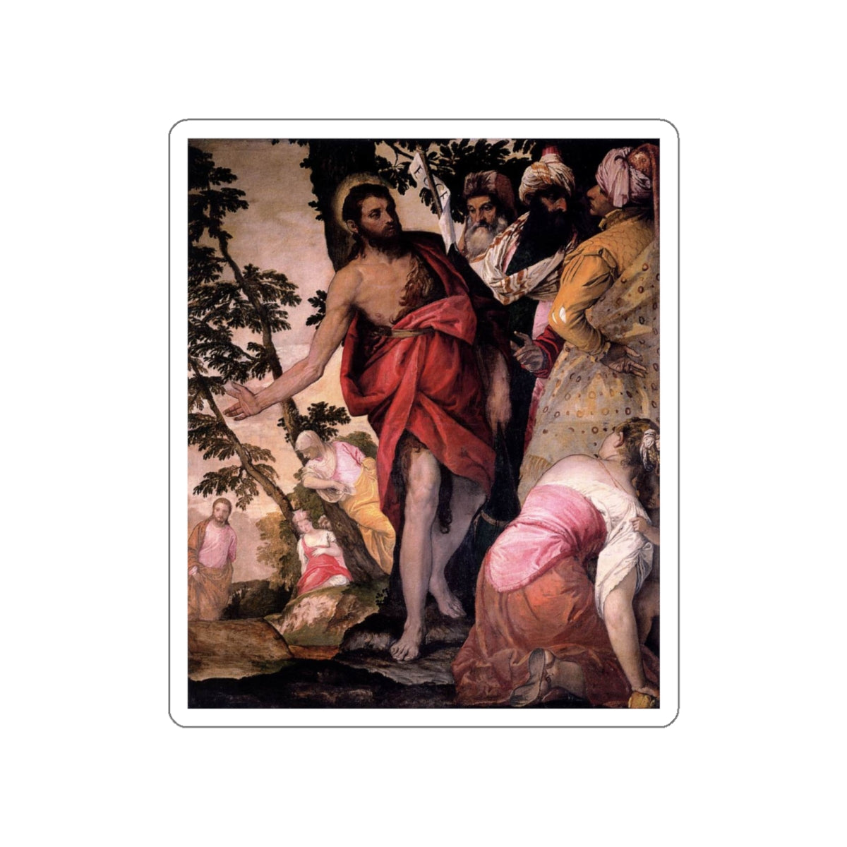 VERONESE, Paolo - St John the Baptist Preaching (Artwork) STICKER Vinyl Die-Cut Decal-White-The Sticker Space