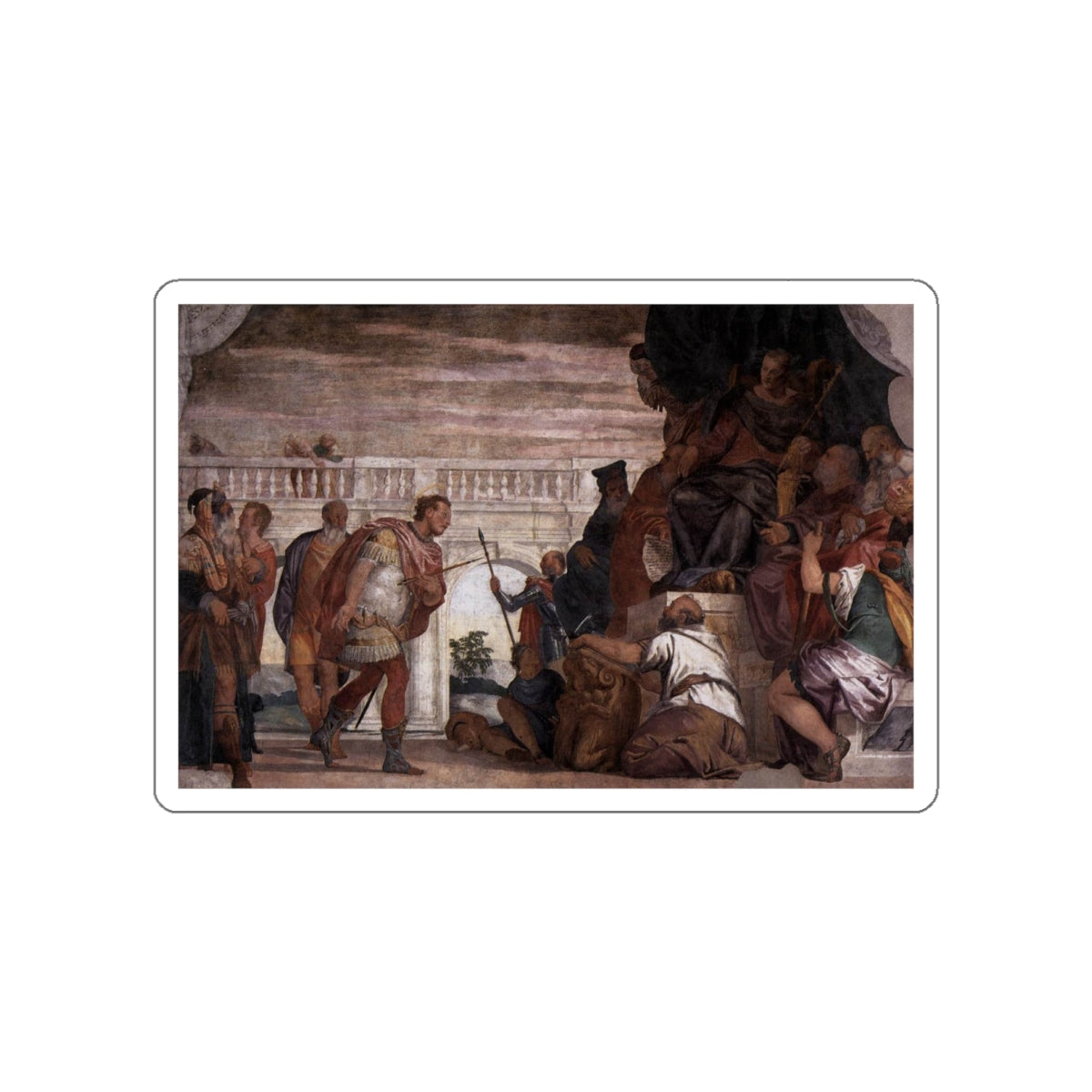 VERONESE, Paolo - St Sebastian Reproving Diocletian (Artwork) STICKER Vinyl Die-Cut Decal-White-The Sticker Space