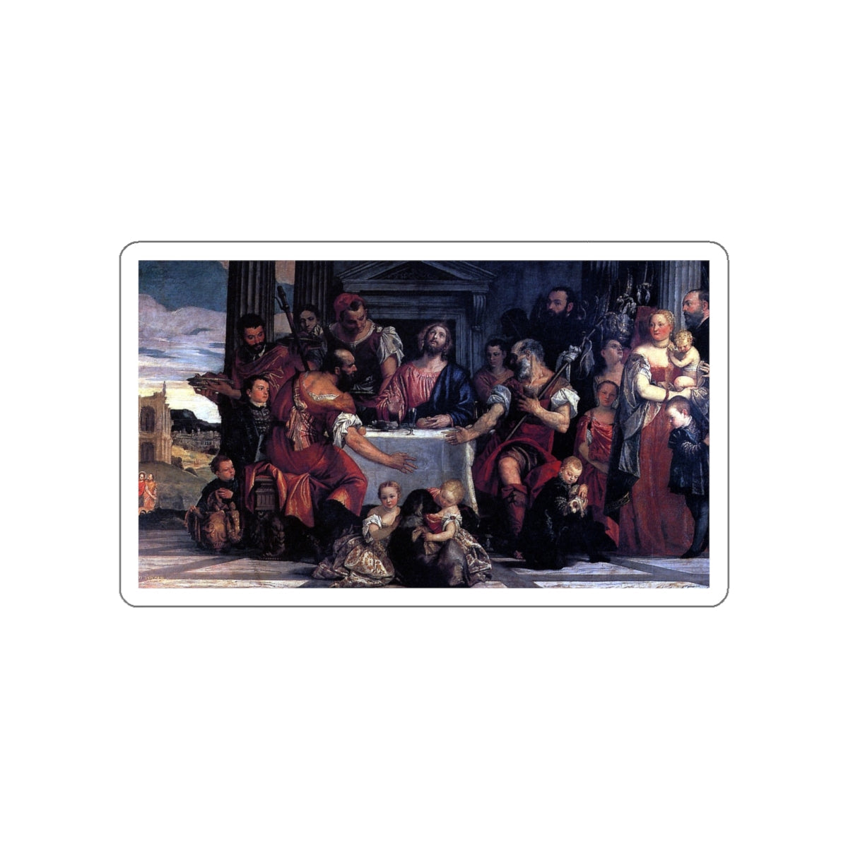 VERONESE, Paolo - Supper in Emmaus (Artwork) STICKER Vinyl Die-Cut Decal-White-The Sticker Space