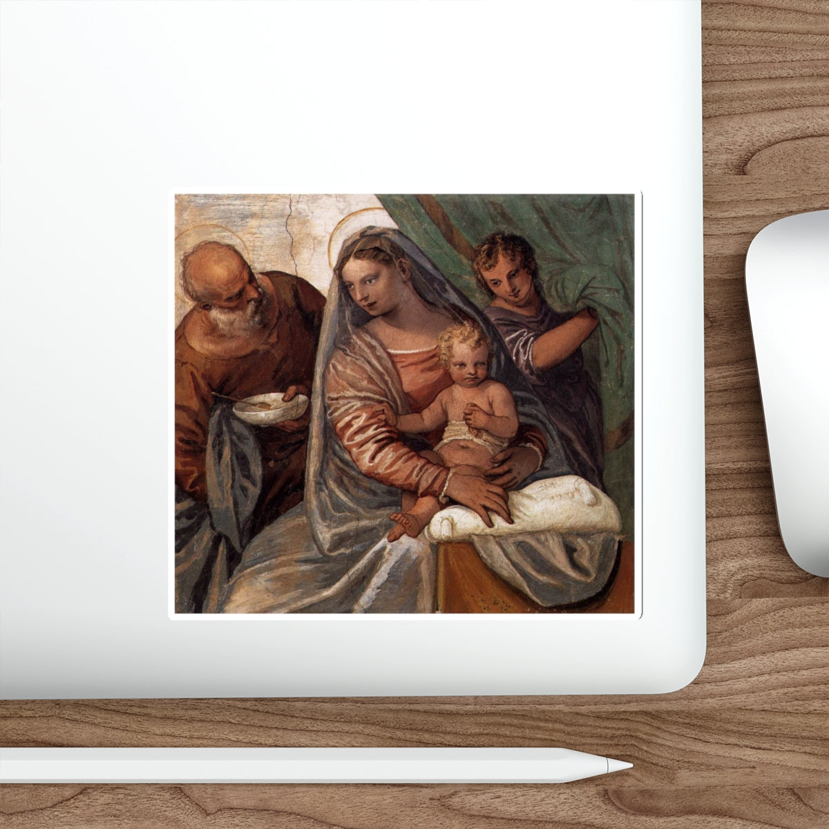 VERONESE, Paolo - The Holy Family (Madonna della pappa) (Artwork) STICKER Vinyl Die-Cut Decal-The Sticker Space