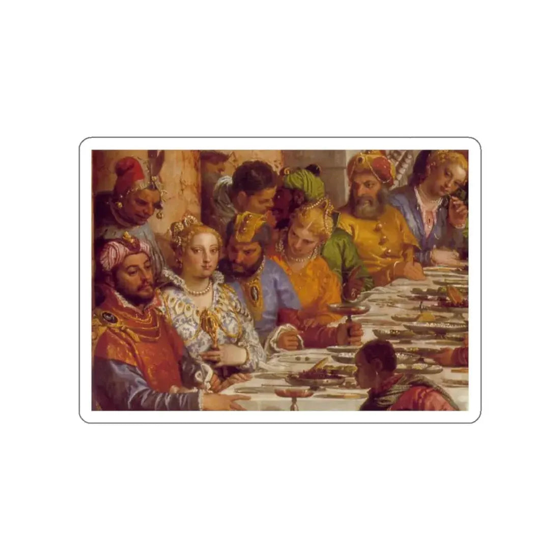 VERONESE, Paolo - The Marriage at Cana d 1 (Artwork) STICKER Vinyl Die-Cut Decal White Die-Cut 2 Inch - The Sticker Space