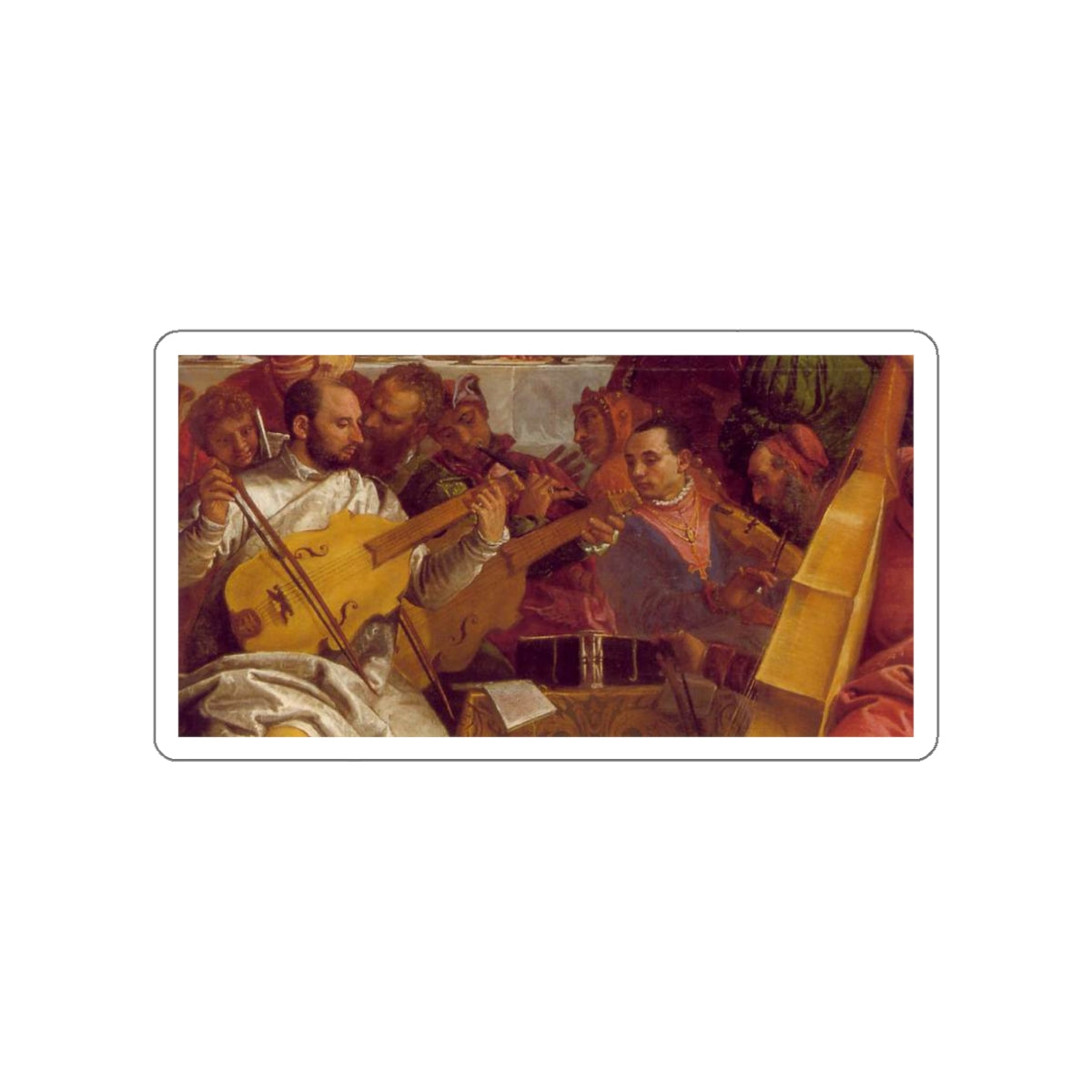 VERONESE, Paolo - The Marriage at Cana d 2 (Artwork) STICKER Vinyl Die-Cut Decal-White-The Sticker Space