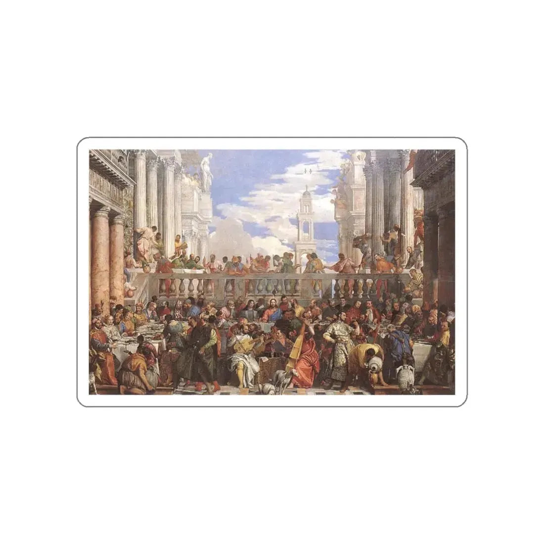 VERONESE, Paolo - The Marriage at Cana_1 (Artwork) STICKER Vinyl Die-Cut Decal White Die-Cut 3 Inch - The Sticker Space