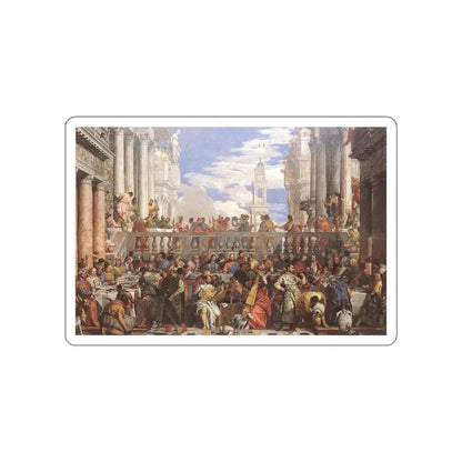 VERONESE, Paolo - The Marriage at Cana_1 (Artwork) STICKER Vinyl Die-Cut Decal White Die-Cut 5 Inch - The Sticker Space
