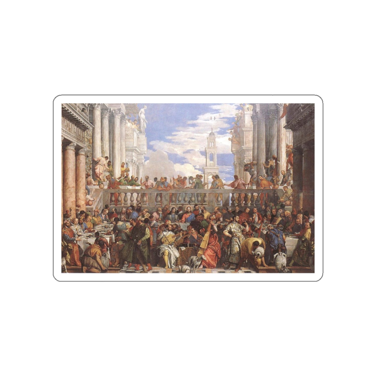 VERONESE, Paolo - The Marriage at Cana_1 (Artwork) STICKER Vinyl Die-Cut Decal-White-The Sticker Space