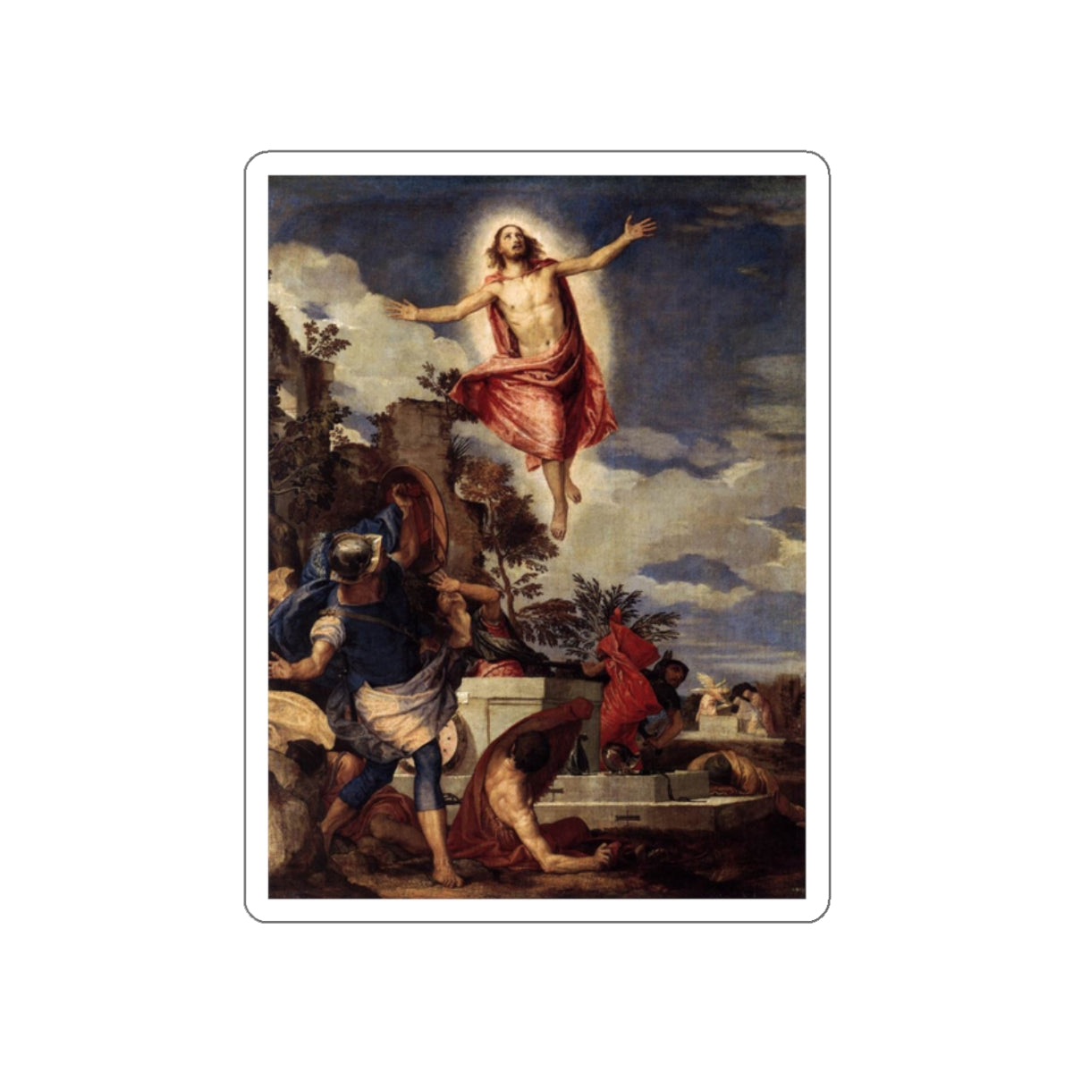 VERONESE, Paolo - The Resurrection of Christ (Artwork) STICKER Vinyl Die-Cut Decal-White-The Sticker Space