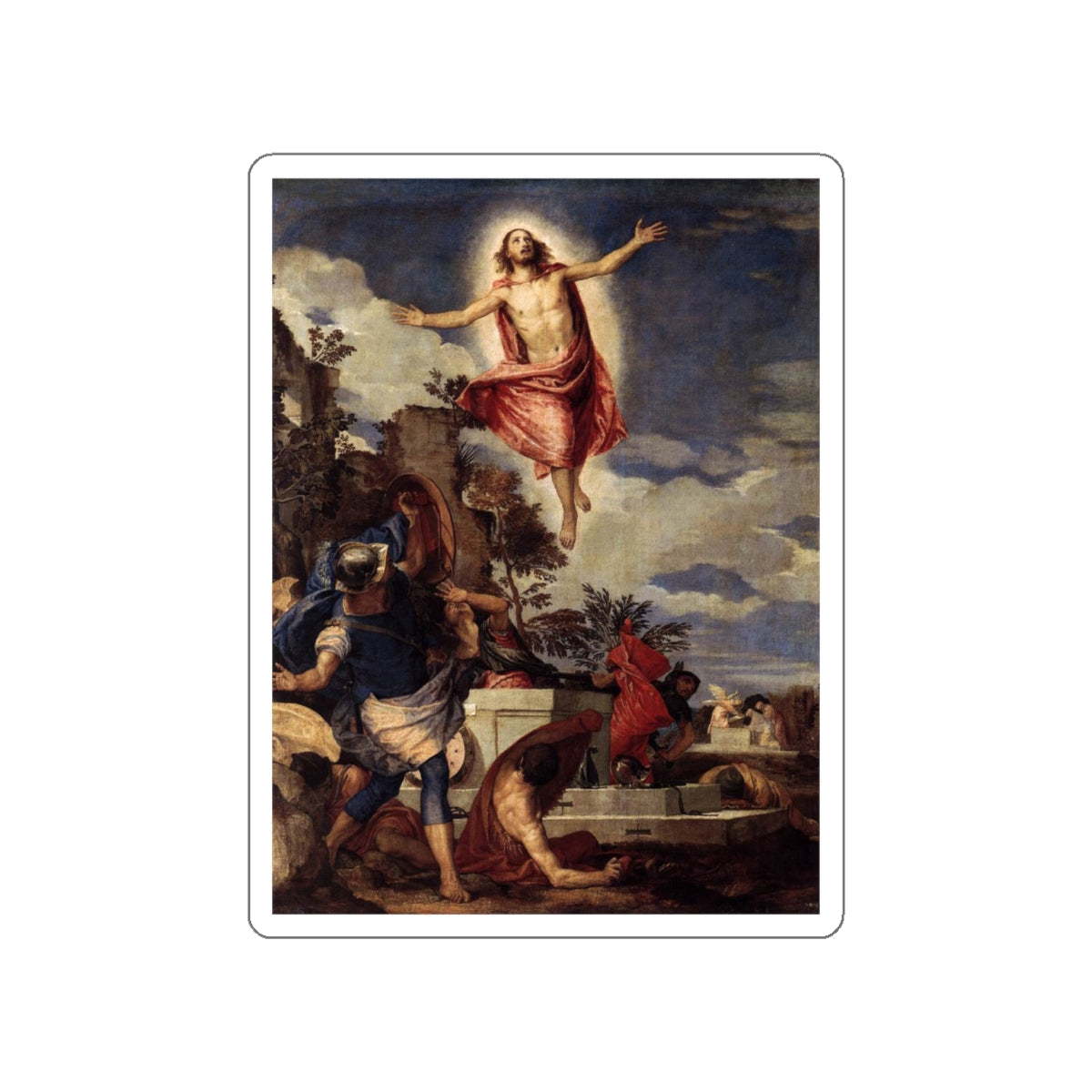 VERONESE, Paolo - The Resurrection of Christ (Artwork) STICKER Vinyl Die-Cut Decal-White-The Sticker Space