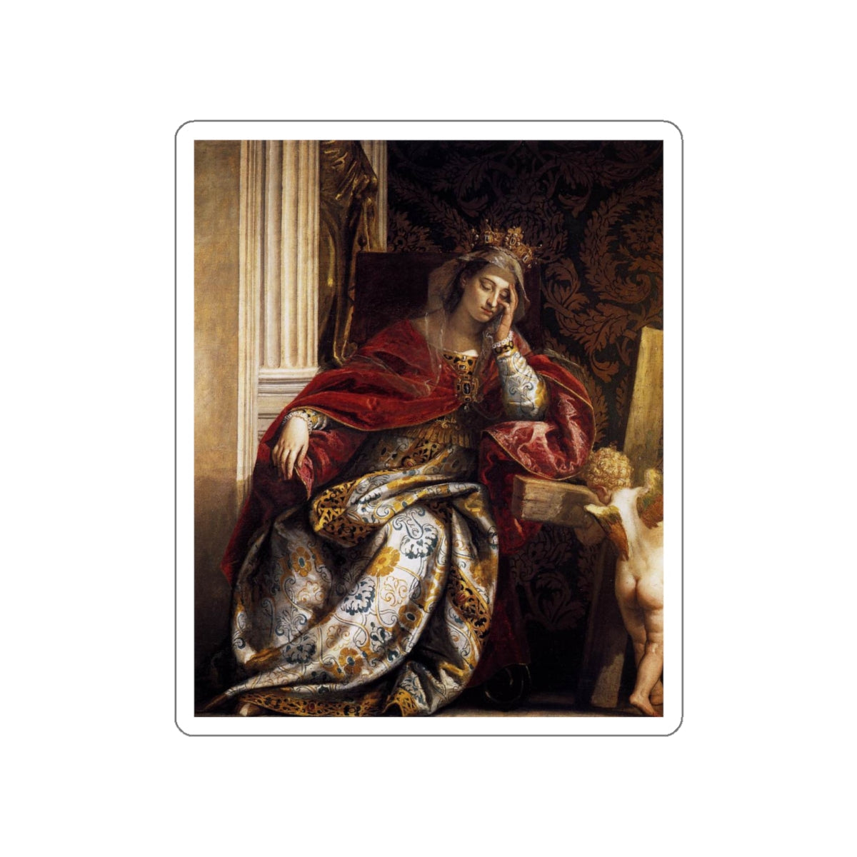 VERONESE, Paolo - The Vision of St Helena 2 (Artwork) STICKER Vinyl Die-Cut Decal-White-The Sticker Space