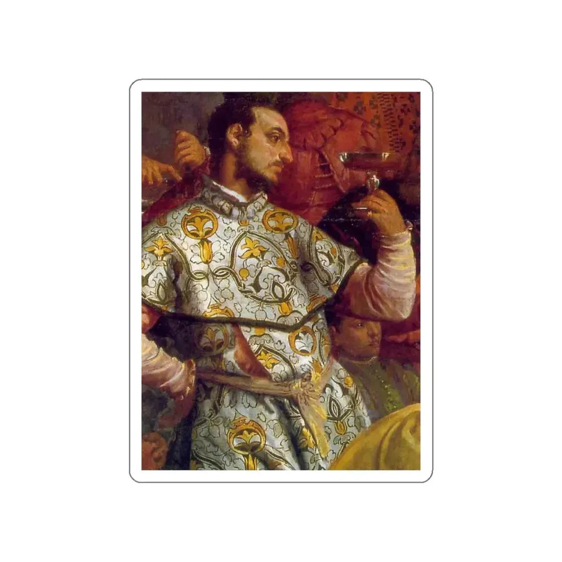 VERONESE, Paolo - The Wedding at Cana (detail)7 (Artwork) STICKER Vinyl Die-Cut Decal White Die-Cut 5 Inch - The Sticker Space