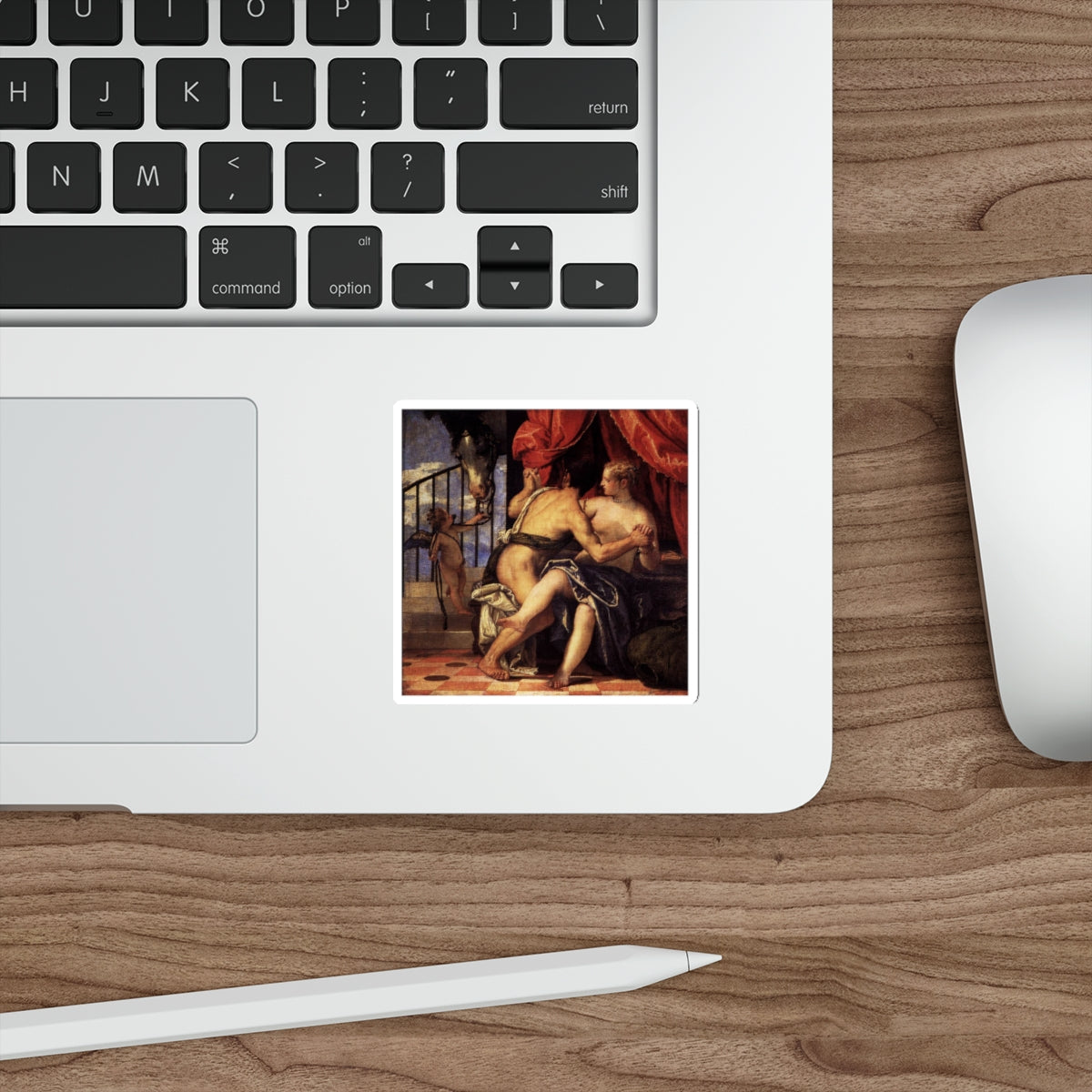 VERONESE, Paolo - Venus and Mars with Cupid and a Horse (Artwork) STICKER Vinyl Die-Cut Decal-The Sticker Space