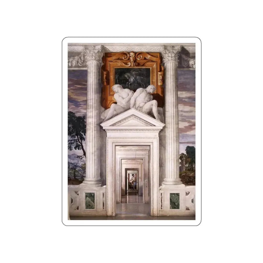 VERONESE, Paolo - View from the Sala dell'Olimpo, facing east (Artwork) STICKER Vinyl Die-Cut Decal White Die-Cut 4 Inch - The Sticker Space