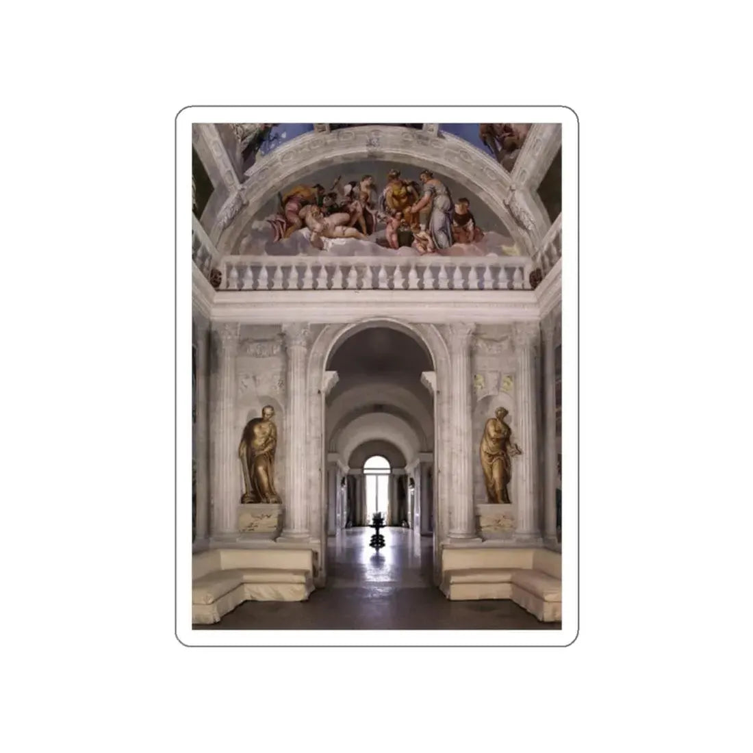 VERONESE, Paolo - View from the Sala dell'Olimpo, facing south (Artwork) STICKER Vinyl Die-Cut Decal White Die-Cut 2 Inch - The Sticker Space