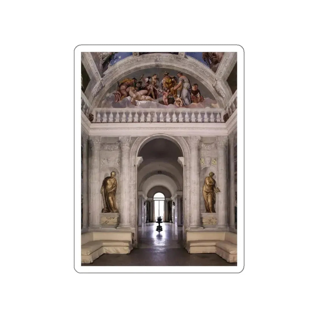 VERONESE, Paolo - View from the Sala dell'Olimpo, facing south (Artwork) STICKER Vinyl Die-Cut Decal White Die-Cut 4 Inch - The Sticker Space