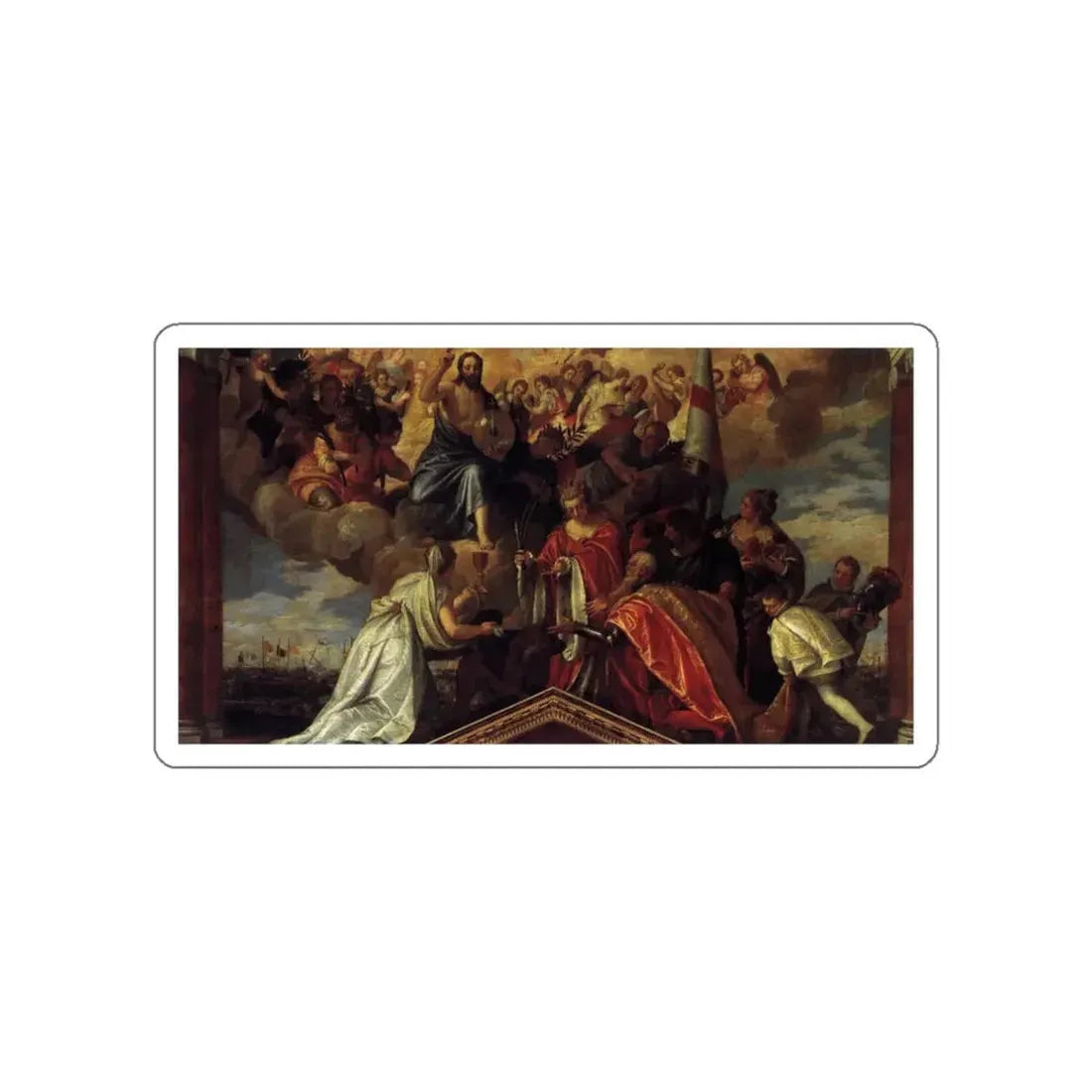 VERONESE, Paolo - Votive Portrait of Doge Sebastiano Venier (Artwork) STICKER Vinyl Die-Cut Decal White Die-Cut 3 Inch - The Sticker Space