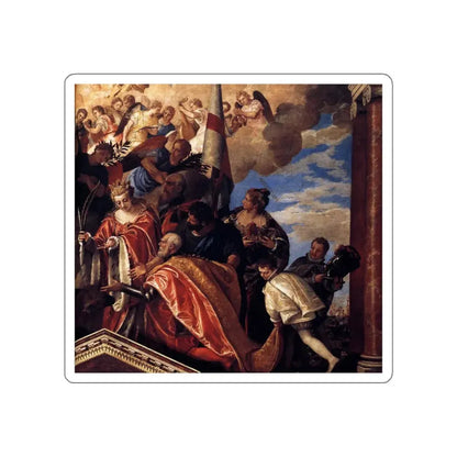 VERONESE, Paolo - Votive Portrait of Doge Sebastiano Venier (detail)2 (Artwork) STICKER Vinyl Die-Cut Decal White Die-Cut 5 Inch - The Sticker Space