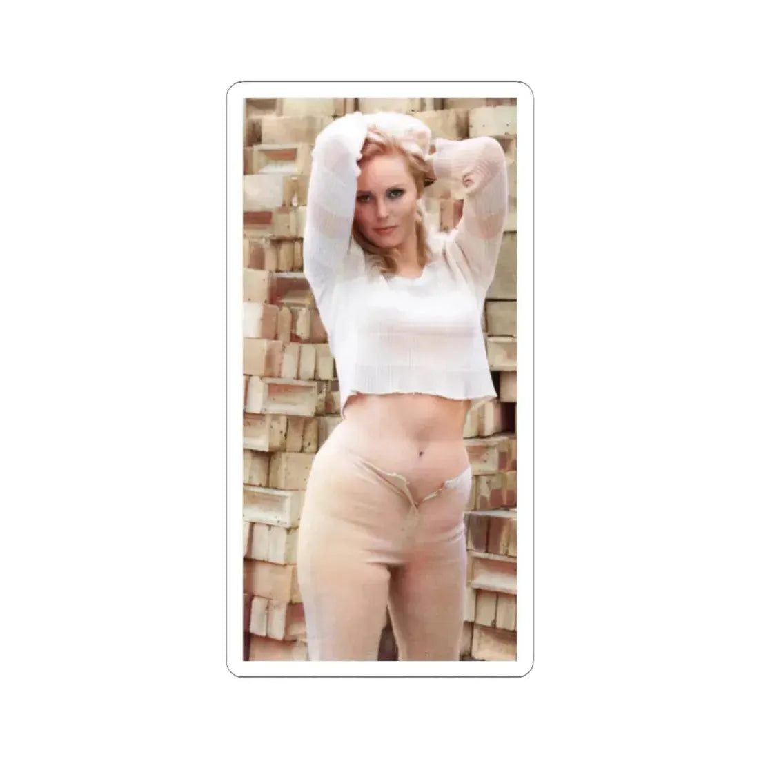 Veronica Carlson #129 (Vintage Female Icon) STICKER Vinyl Kiss-Cut Decal 2 Inch White - The Sticker Space