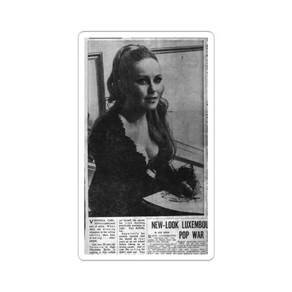 Veronica Carlson #134 (Vintage Female Icon) STICKER Vinyl Kiss-Cut Decal 6 Inch White - The Sticker Space
