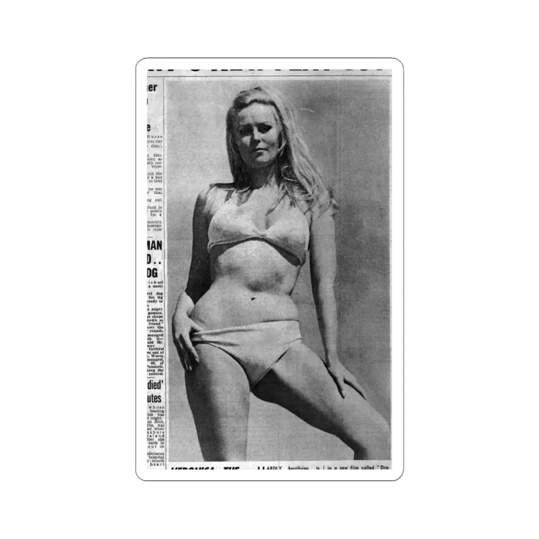 Veronica Carlson #135 (Vintage Female Icon) STICKER Vinyl Kiss-Cut Decal 6 Inch White - The Sticker Space
