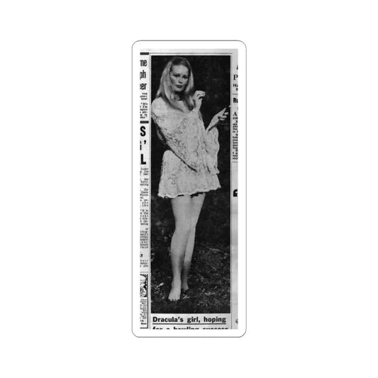 Veronica Carlson #136 (Vintage Female Icon) STICKER Vinyl Kiss-Cut Decal 2 Inch White - The Sticker Space