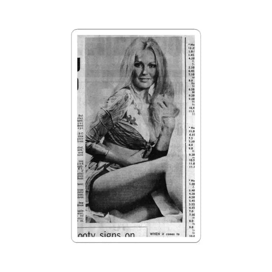 Veronica Carlson #138 (Vintage Female Icon) STICKER Vinyl Kiss-Cut Decal 2 Inch White - The Sticker Space