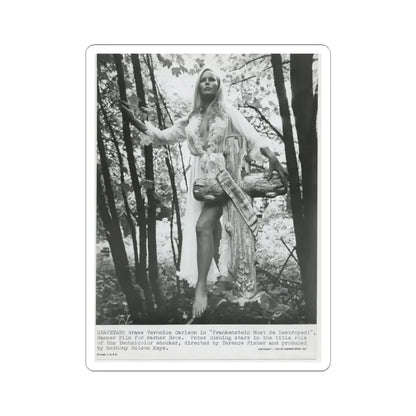 Veronica Carlson #221 (Vintage Female Icon) STICKER Vinyl Kiss-Cut Decal 4 Inch White - The Sticker Space