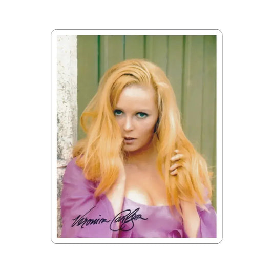 Veronica Carlson #77 (Vintage Female Icon) STICKER Vinyl Kiss-Cut Decal 2 Inch White - The Sticker Space