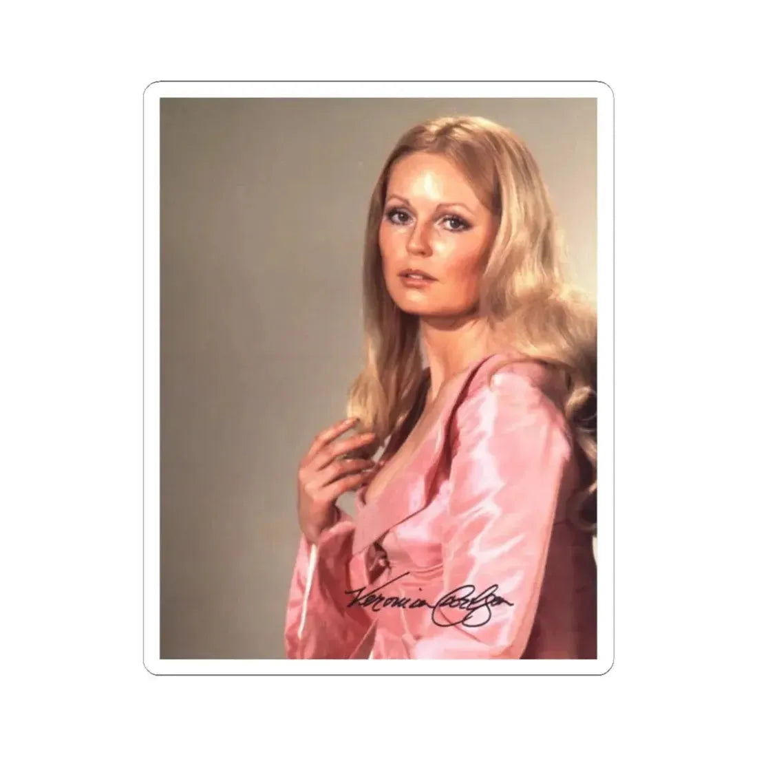 Veronica Carlson #80 (Vintage Female Icon) STICKER Vinyl Kiss-Cut Decal 2 Inch White - The Sticker Space