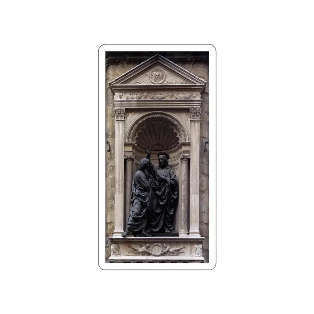 VERROCCHIO, Andrea del - Christ and Doubting Thomas (Artwork) STICKER Vinyl Die-Cut Decal White Die-Cut 2 Inch - The Sticker Space