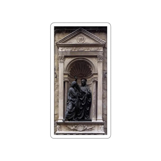 VERROCCHIO, Andrea del - Christ and Doubting Thomas (Artwork) STICKER Vinyl Die-Cut Decal White Die-Cut 2 Inch - The Sticker Space