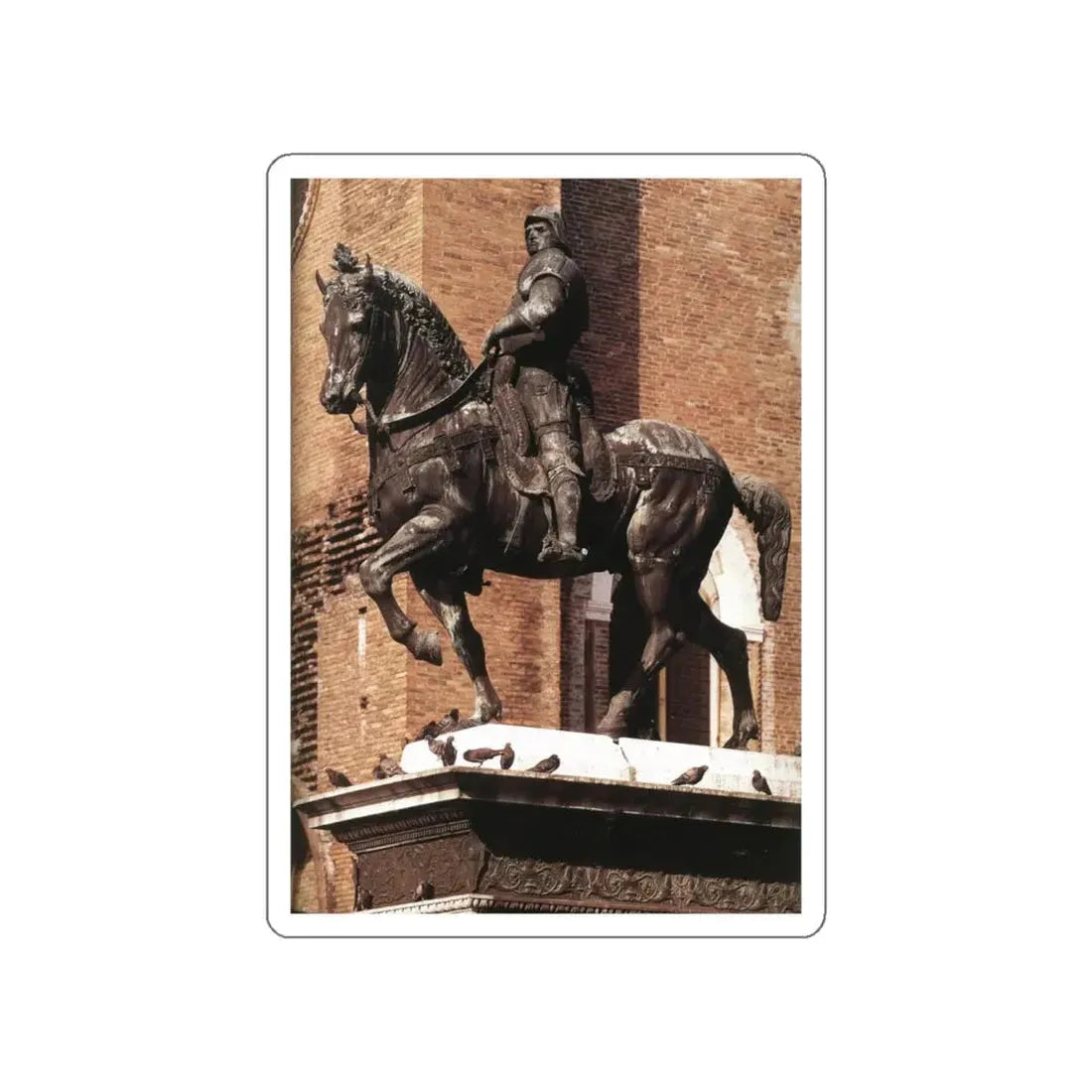 VERROCCHIO, Andrea del - Equestrian Statue of Colleoni (Artwork) STICKER Vinyl Die-Cut Decal White Die-Cut 5 Inch - The Sticker Space