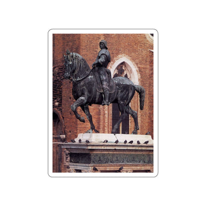 VERROCCHIO, Andrea del - Equestrian Statue of Colleoni2 (Artwork) STICKER Vinyl Die-Cut Decal-White-The Sticker Space