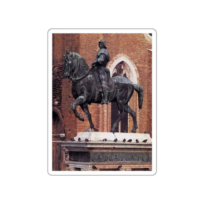 VERROCCHIO, Andrea del - Equestrian Statue of Colleoni2 (Artwork) STICKER Vinyl Die-Cut Decal White Die-Cut 3 Inch - The Sticker Space