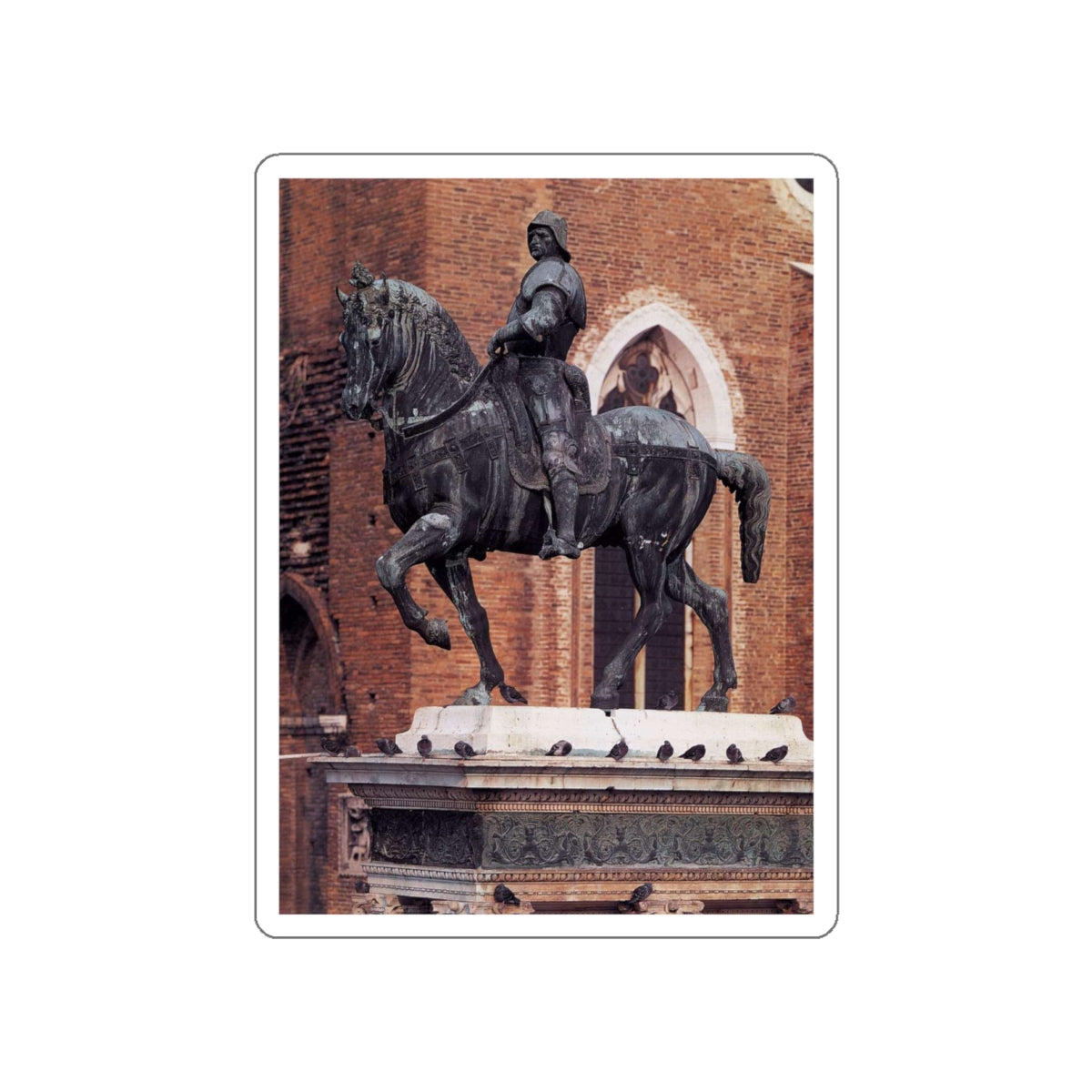 VERROCCHIO, Andrea del - Equestrian Statue of Colleoni2 (Artwork) STICKER Vinyl Die-Cut Decal-White-The Sticker Space