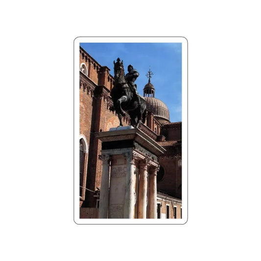 VERROCCHIO, Andrea del - Equestrian Statue of Colleoni3 (Artwork) STICKER Vinyl Die-Cut Decal White Die-Cut 2 Inch - The Sticker Space